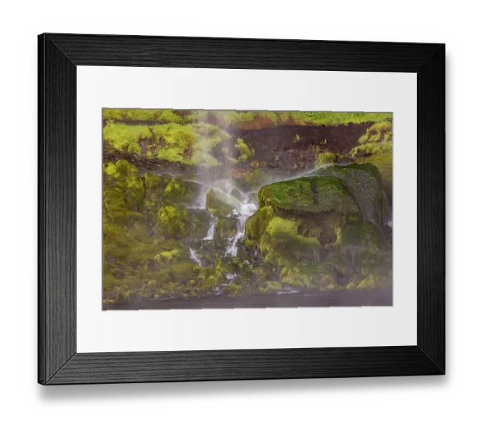 Framed Print : Waterfall Seljalandsfoss, 60 m high