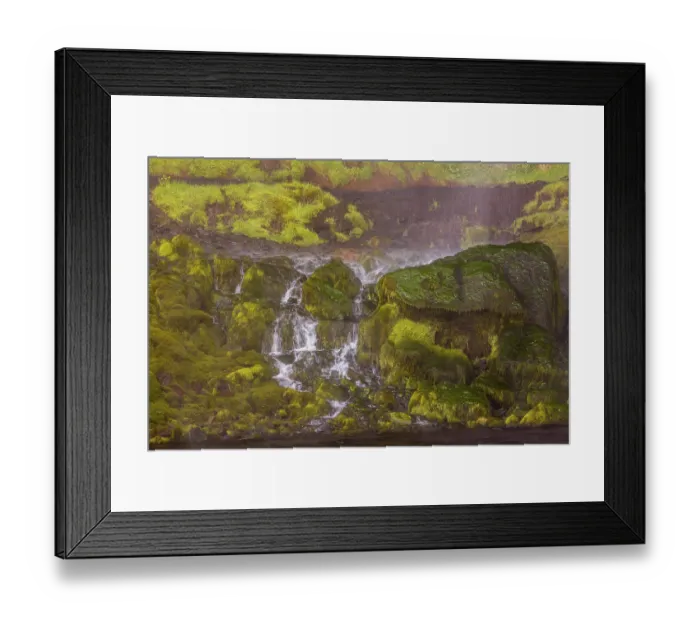 Framed Print : Waterfall Seljalandsfoss, 60 m high Framed Print : Waterfall Seljalandsfoss, 60 m high