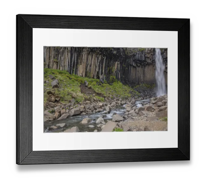 Framed Print : Svartifoss waterfall, Vatnajokull National Park