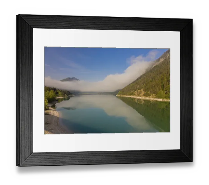 Framed Print : Early morning at the Sylvenstein reservoir