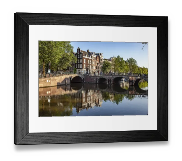 Framed Print : Typical canal in the Dutch capital Amsterdam