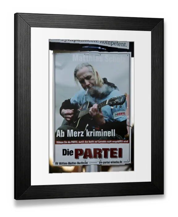 Framed Print : Election poster with Matthias Scholz