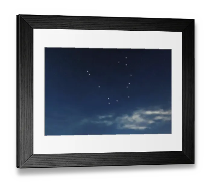 Framed Print : Serpens star constellation, Night sky
