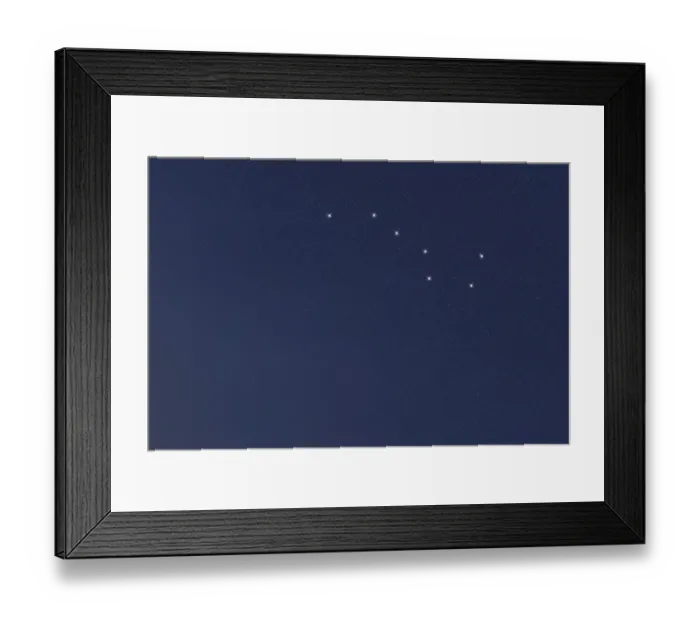Framed Print : Big Dipper, Ursa Major star constellation