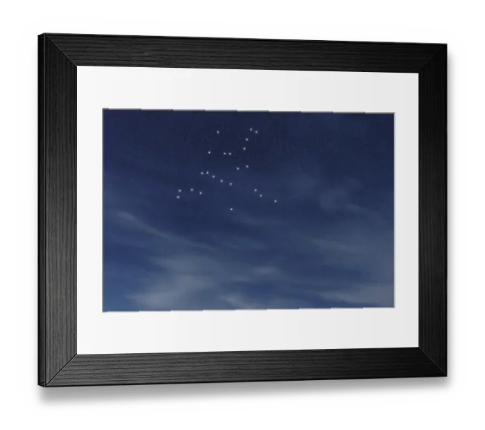 Framed Print : Hercules star constellation, Night sky