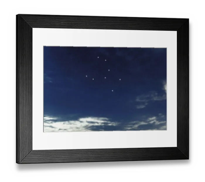 Framed Print : Crater star constellation, Night sky