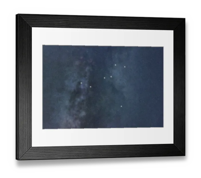 Framed Print : Columba star constellation, Night sky