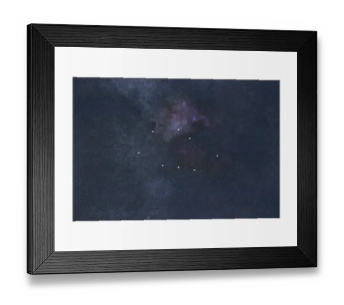 Framed Print : Vela star constellation, Night sky
