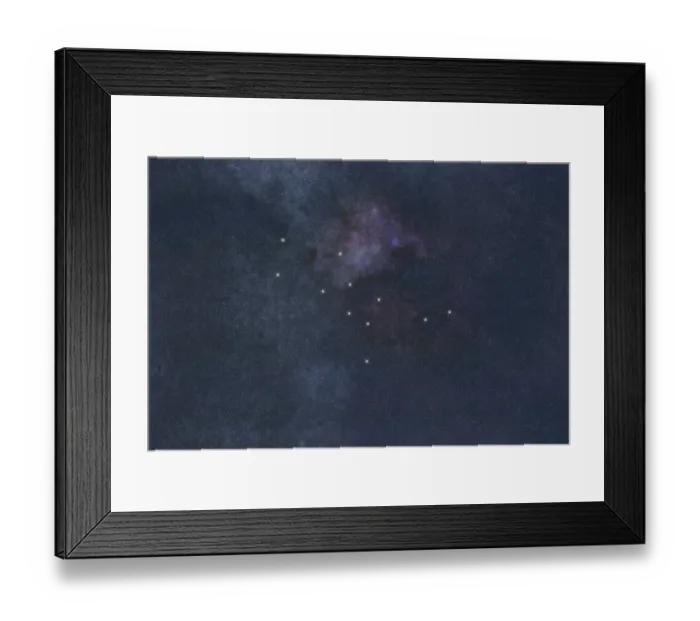 Framed Print : Lupus star constellation, Night sky