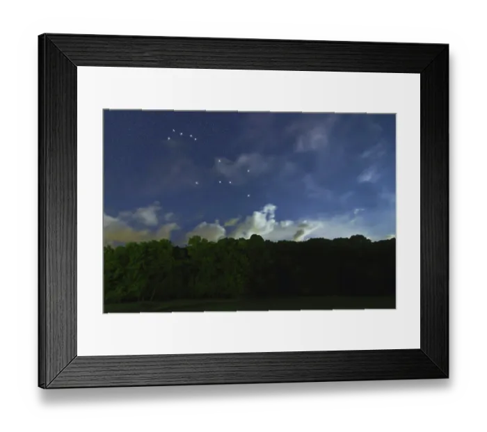 Framed Print : Puppis star constellation, Night sky