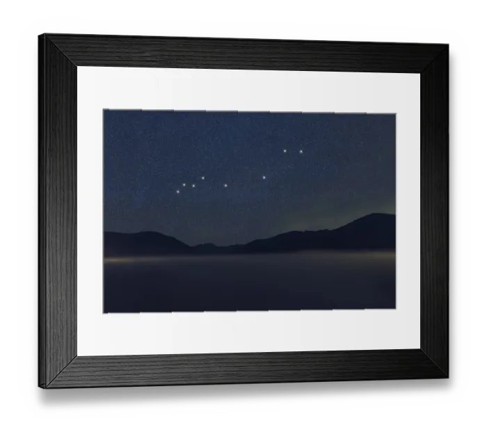 Framed Print : Lynx star constellation, Night sky Framed Print : Lynx star constellation, Night sky