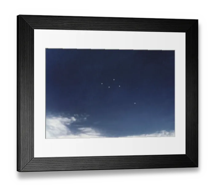 Framed Print : Delphinus star constellation, Night sky