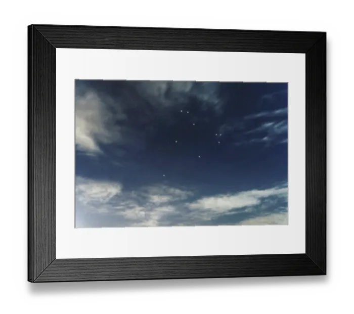 Framed Print : Cepheus star constellation, Night sky