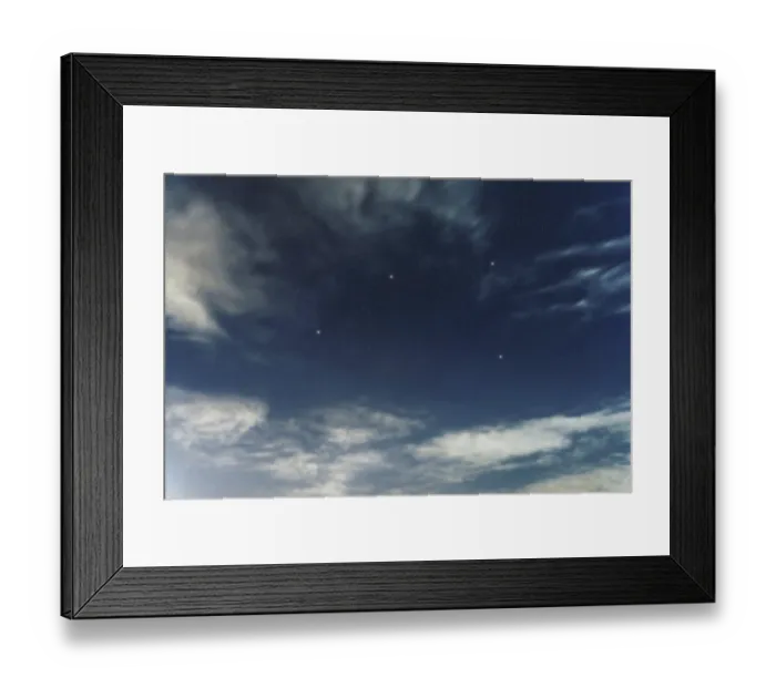 Framed Print : Antlia star constellation, Night sky