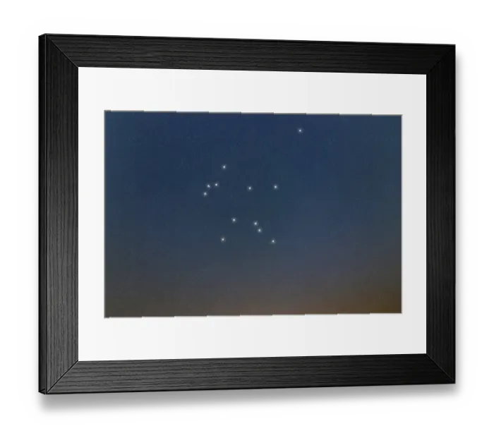 Framed Print : Aquarius star constellation, Night sky