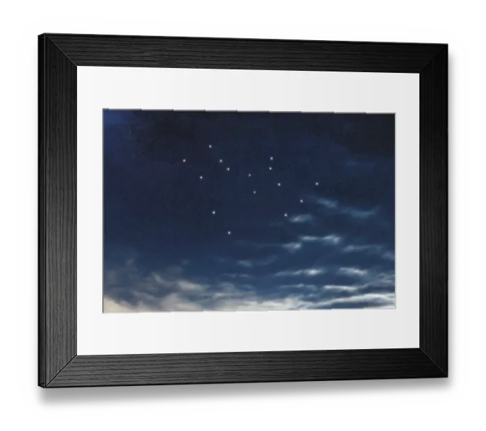 Framed Print : Phoenix star constellation, Night sky