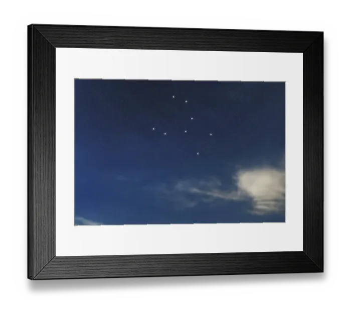Framed Print : Crater star constellation, Night sky