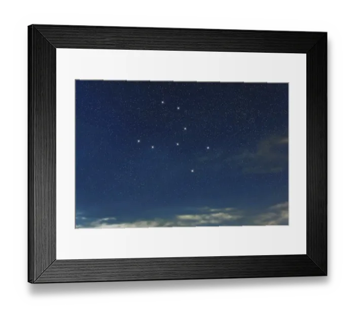 Framed Print : Crater star constellation, Night sky Framed Print : Crater star constellation, Night sky