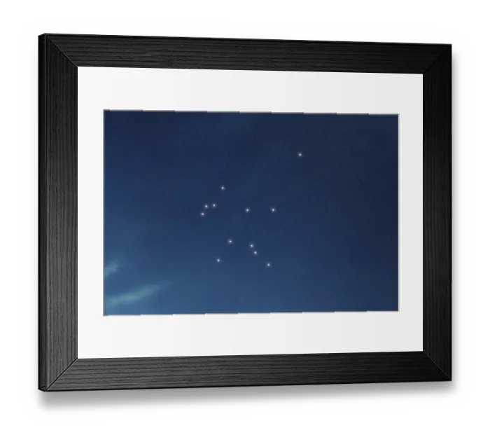 Framed Print : Aquarius star constellation, Night sky