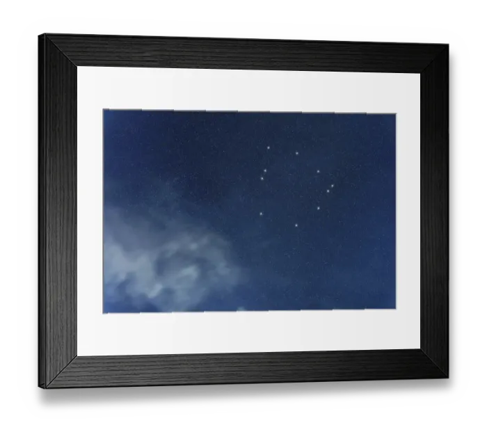Framed Print : Ophiuchus star constellation, Night sky