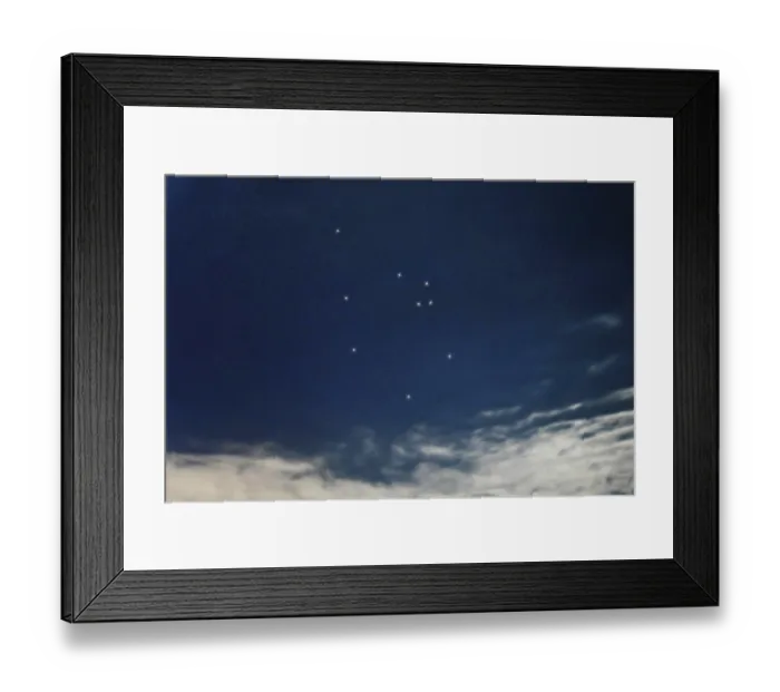 Framed Print : Auriga star constellation, Night sky Framed Print : Auriga star constellation, Night sky