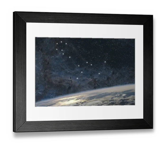 Framed Print : Cetus star constellation, Night sky