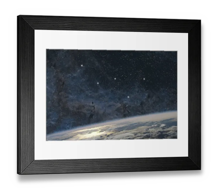 Framed Print : Cassiopeia star constellation, Night sky