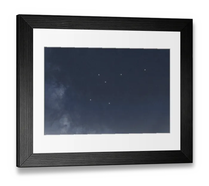 Framed Print : Musca star constellation, Night sky