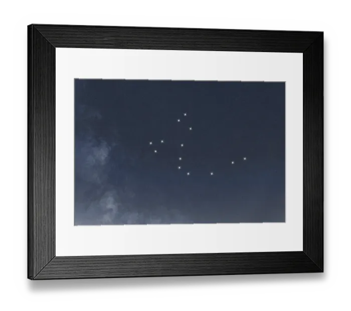 Framed Print : Draco star constellation, Night sky