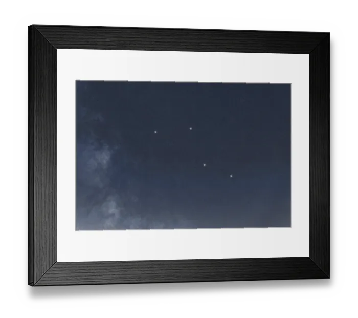 Framed Print : Caelum star constellation, Night sky