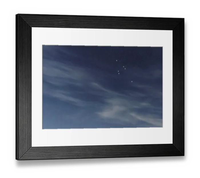 Framed Print : Reticulum star constellation, Night sky