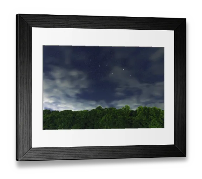 Framed Print : Vulpecula star constellation, Night sky Framed Print : Vulpecula star constellation, Night sky
