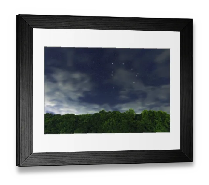 Framed Print : Ophiuchus star constellation, Night sky