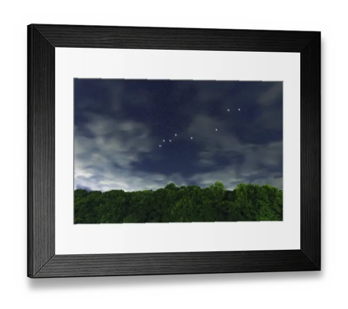 Framed Print : Lynx star constellation, Night sky