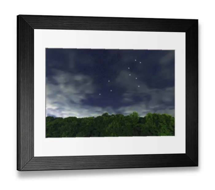 Framed Print : Leo star constellation, Night sky Framed Print : Leo star constellation, Night sky