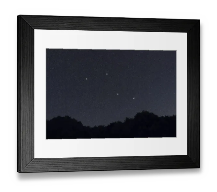 Framed Print : Caelum star constellation, Night sky Framed Print : Caelum star constellation, Night sky