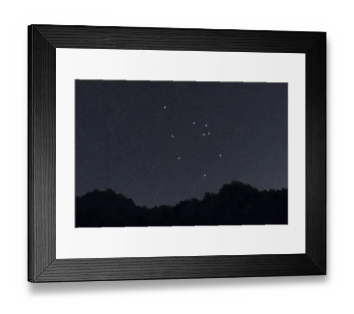 Framed Print : Auriga star constellation, Night sky
