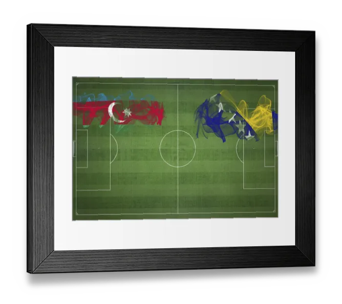 Framed Print : Azerbaijan vs Bosnia and Herzegovina Soccer Match