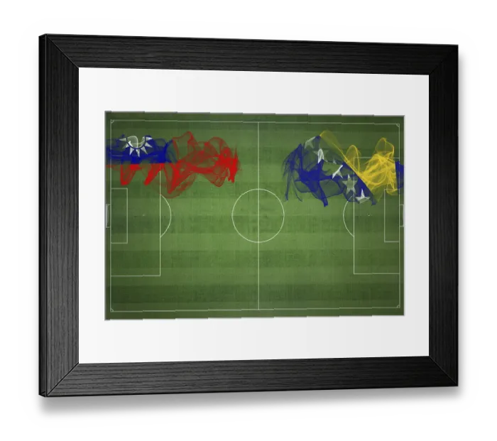 Framed Print : Taiwan vs Bosnia and Herzegovina Soccer Match