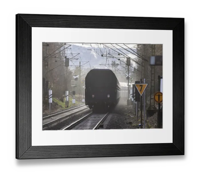 Framed Print : Goods train travelling on the winding Schuster Railway