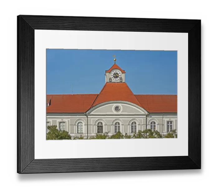 Framed Print : Outbuilding with turret, clock and bells