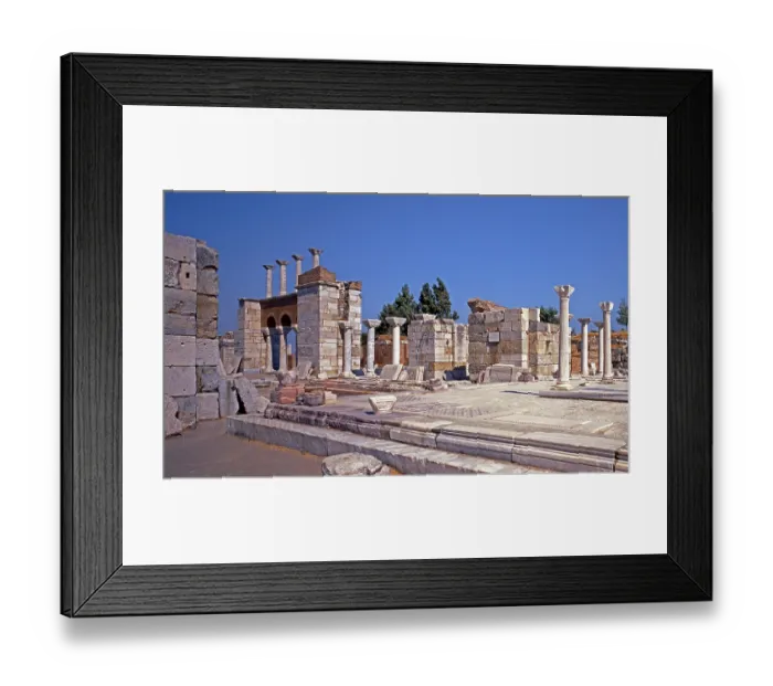 Framed Print : Ruins of St John's Basilica with the tomb of the saint