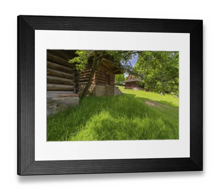 Framed Print : Museum of slovak village in Jahodnicky Hory