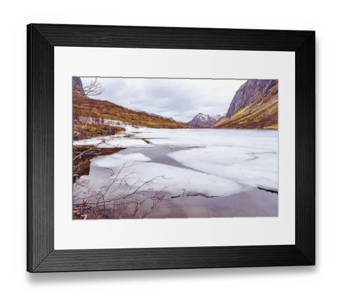 Framed Print : A lake on the island of Senja in Norway Framed Print : A lake on the island of Senja in Norway