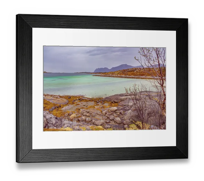 Framed Print : Landscape near Straumsnes on the island of Senja in Norway