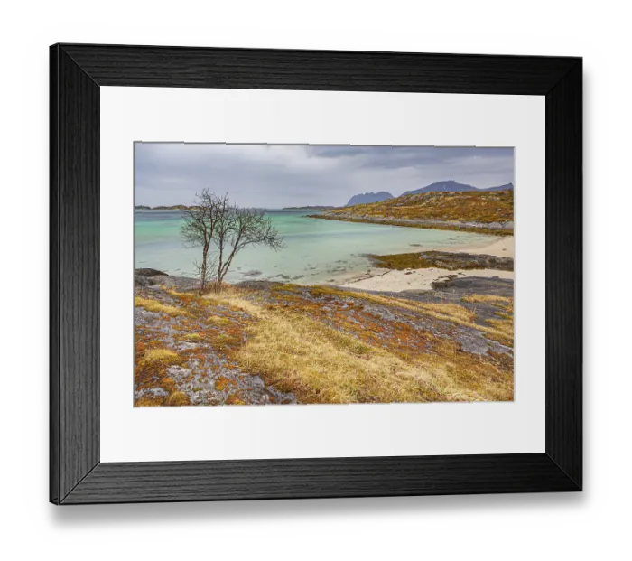 Framed Print : Landscape near Straumsnes on the island of Senja in Norway Framed Print : Landscape near Straumsnes on the island of Senja in Norway