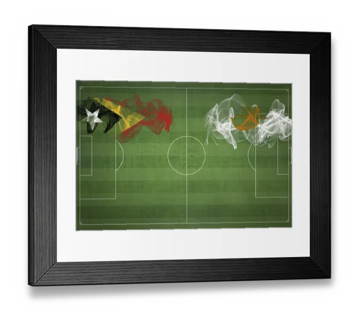 Framed Print : East Timor vs Cyprus Soccer Match