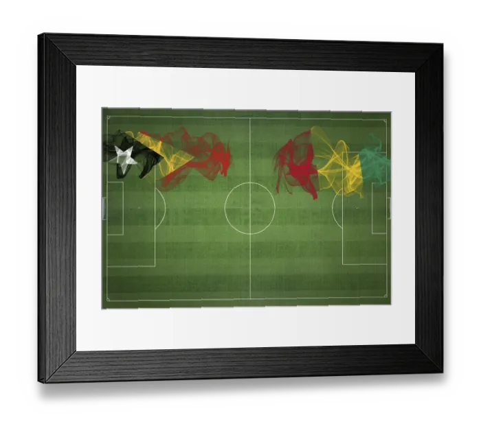 Framed Print : East Timor vs Guinea Soccer Match