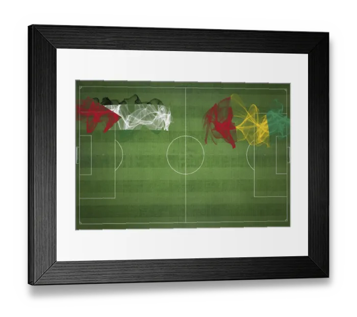 Framed Print : Palestine vs Guinea Soccer Match Framed Print : Palestine vs Guinea Soccer Match