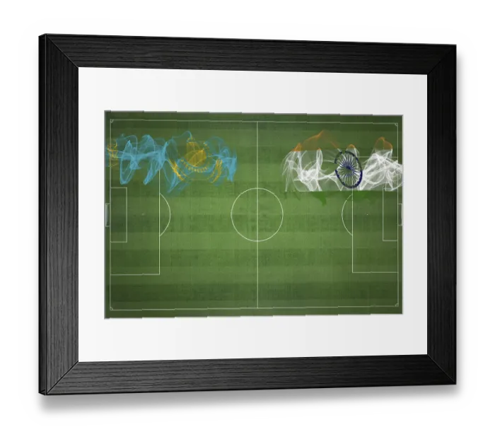 Framed Print : Kazakhstan vs India Soccer Match Framed Print : Kazakhstan vs India Soccer Match